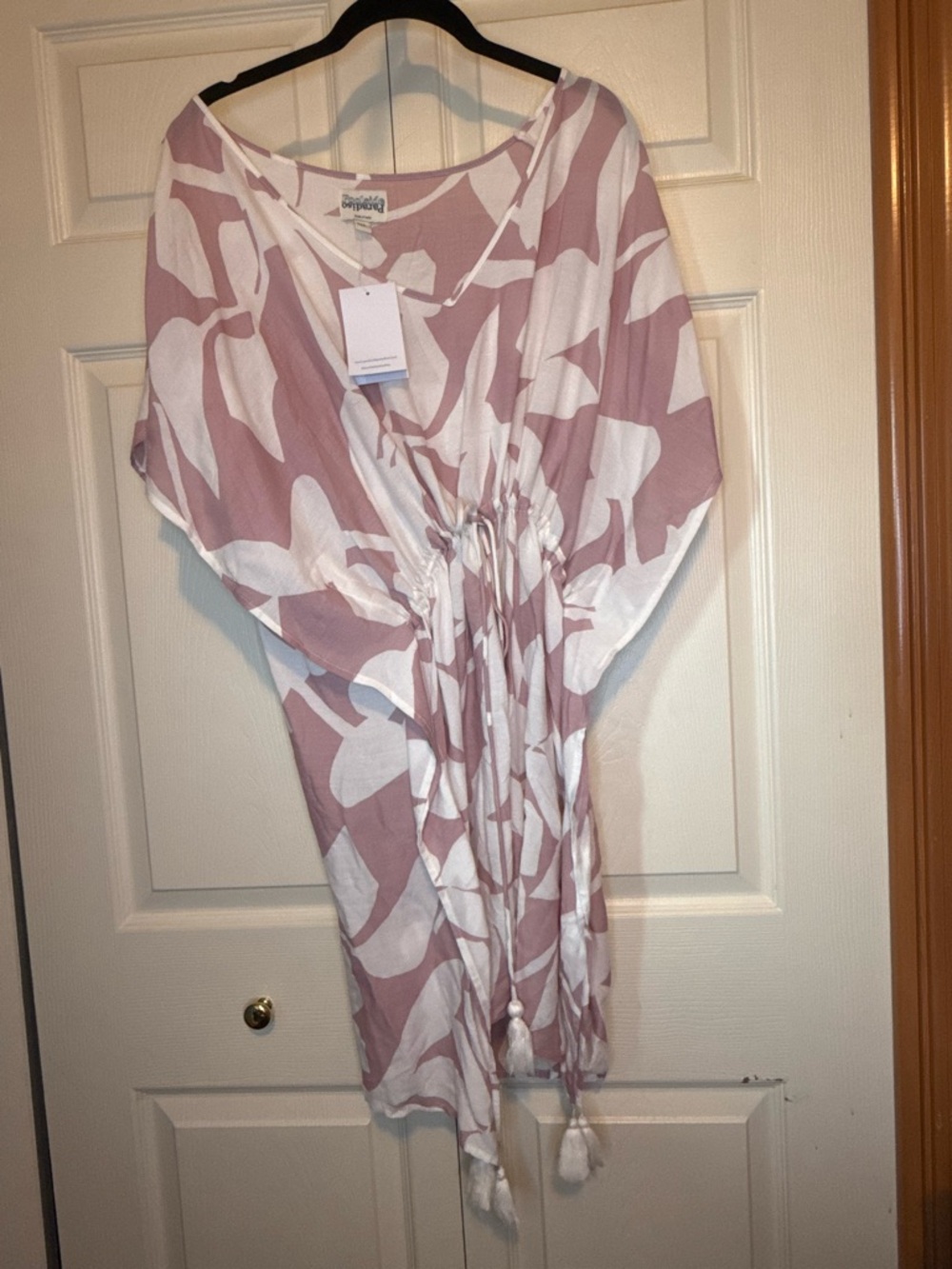 Swim Coverup in Blush & White - M/L - NWT